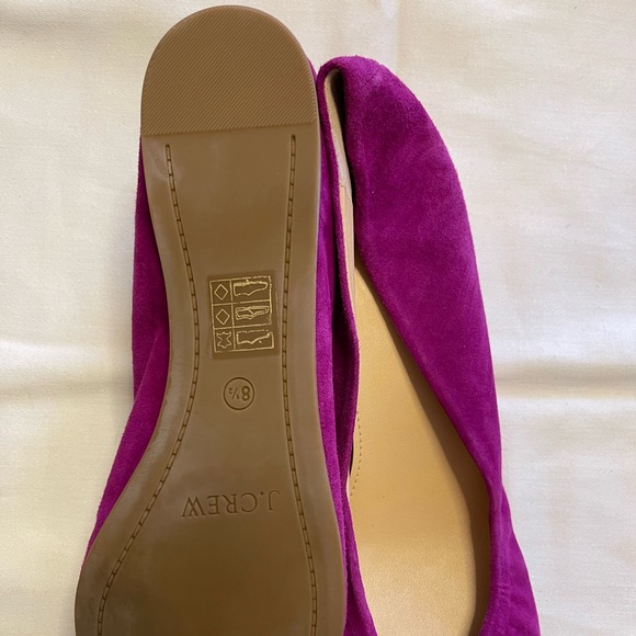 J Crew Flats 8.5 Purple leather round toe ballet - Picture 3 of 4